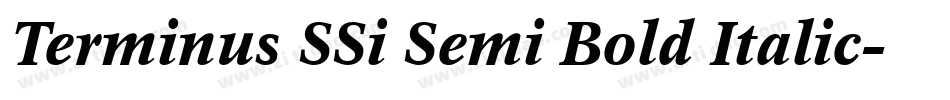 Terminus SSi Semi Bold Italic字体转换
